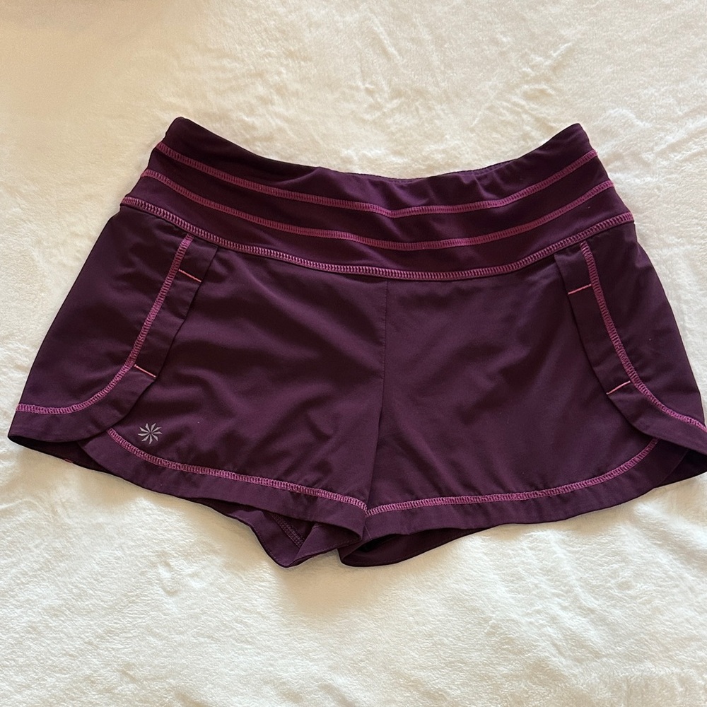 Athleta Mid Rise Running Shorts